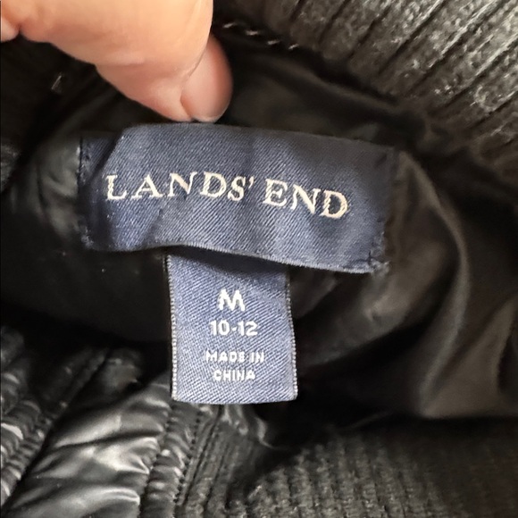 Lands End | Goose Down Puffer Jacket in Black Size 10 12 M Medium - Picture 14 of 14